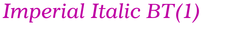Imperial Italic BT(1)